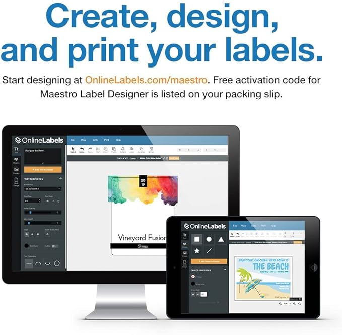 4 x 4 Square Label - Pack of 8,000 Labels, 2,000 Sheets - Inkjet/Laser Printer - Online Labels