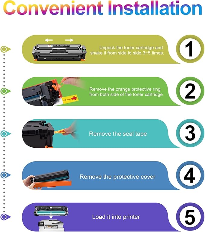 410A Black Toner Cartridges Compatible with HP 410A CF410A Toner Cartridge for M477fnw M477fdw M477fdn M452dn M452nw M452dw Printer(2 Pack, Black)