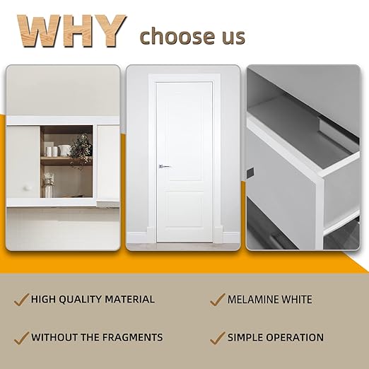 GSCIT Club White Melamine Edge Banding, 1/2 inch x 250ft Edge Banding with Hot Melt Adhesive Pre-glued Cabinet Edge Banding Flexible White Veneer Edging for Plywood