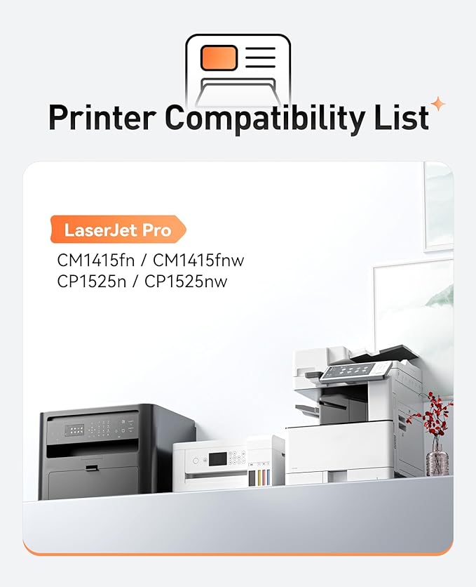 128A Toner Cartridge 4-Pack High Yield Replacement for HP 128A CE320A CE321A CE322A CE323A Toner Cartridge Compatible with HP Laserjet Pro Color MFP CM1415fn CM1415fnw CP1525n CP1525nw Series Printer