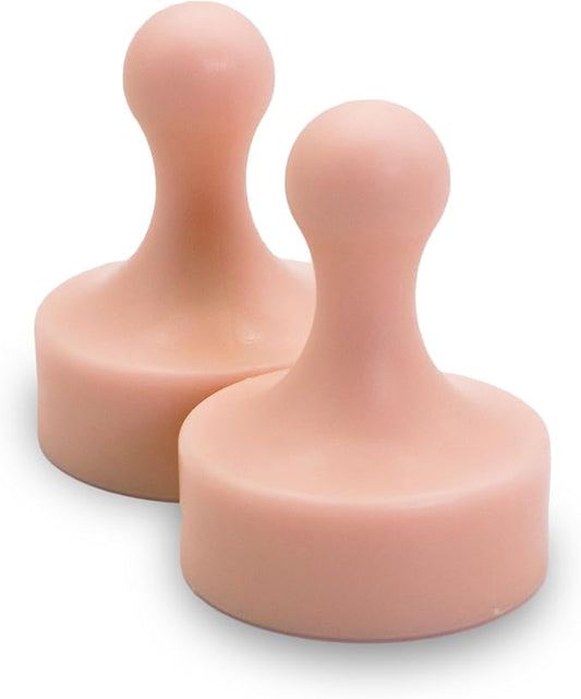 GLASSBOARD STUDIO Powerful Neodymium Magnets, Pawn-Shaped - Strong Fridge/Refrigerator and Whiteboard Magnet, Ideal for Office, Kitchen, Crafts - Rare Earth, Heavy Duty (2, Juicy Peach)