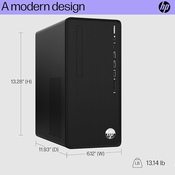 HP Pavilion Tower Desktop Computer, Intel 8-Core i7-10700F up to 4.8GHz, 64GB DDR4 RAM, 2TB PCIe SSD, GeForce GT 610 2GB, WiFi 6, Bluetooth, RJ-45, Type-C, KB & Mouse, Black, Windows 11 Pro, Tichang
