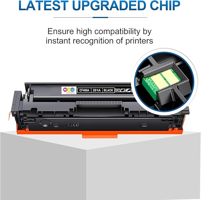 201A Toner Cartridges 4 Pack(with Chip) Comaptible with 201A Toner Cartridges, Works for Color Pro MFP M277dw M277c6 M252dw M252n M252 M277 M277n Ink Printer (Black Cyan Yellow Magenta)