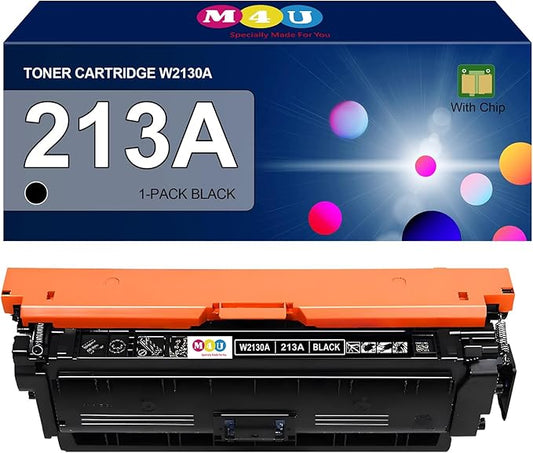 213A Black Toner Cartridge W2130A(with Chip) Compatible with 213A Toner Cartridges for Enterprise 5700dn 6700dn 6701dn, MFP 5800 6800, Flow MFP 5800 6800(1Pack, Black)
