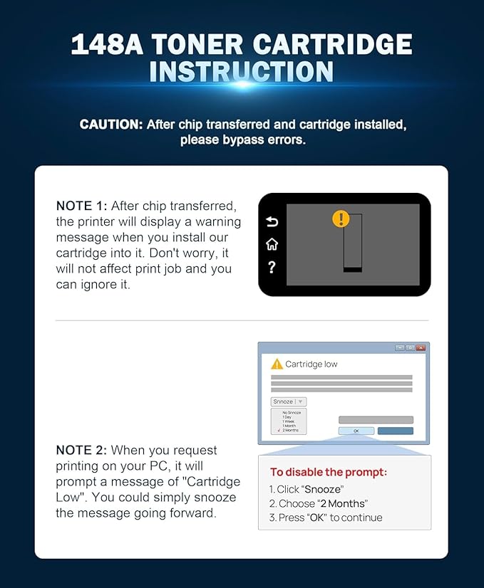 HALLOLUX 148A Toner Cartridge for HP 148A Toner Cartridge W1480A Toner Compatible for HP Laserjet Pro 4001dwe 4001dn 4001dne 4001n 4001ne MFP 4101fdw 4101fdwe 4101fdn 4101fdne (1 Black No Chip)