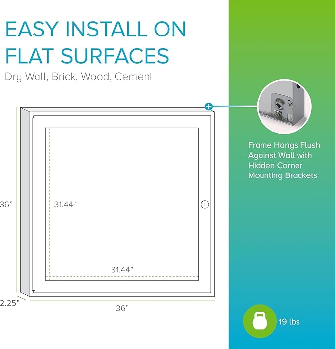 Ghent 36"x36" 1-Door Outdoor Enclosed Vinyl Bulletin Board, Shatter Resistant, with Lock, Satin Aluminum Frame - Ivory (PA13636VX-185), Made in the USA