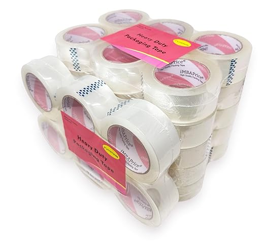 iMBAPrice Sealing Tape - 1 Box of Premium (36 Roll of 110 Yards) 36x330 Feet Long 2" Wide Ultra Clear Shipping Packaging Tape
