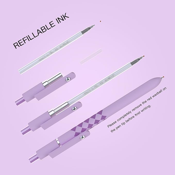 Gel Pens, Nurse Gifts,0.7mm Fine Point Black ballpoint pens,Aesthetic Cute Office School Supplies Gifts for Women Men, High-End Series for Journaling Note Taking(10 Pcs Black Ink-Geometric pen)