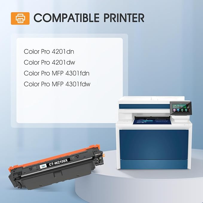 210X Toner Cartridges 4 Pack MFP 4301fdw 4201dn 210A High Yield Compatible for HP 210X 210 Toner Cartridges Replacement for HP Color Laserjet Pro MFP 4301fdn Pro 4201dw 4201dn Printer Ink (with Chip)