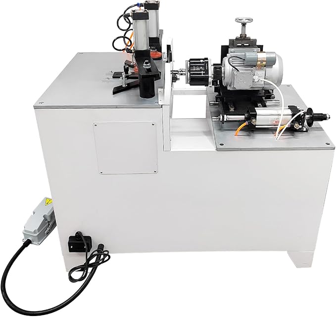 45° Corner Cutting And Punching Machine 220V 5-40mm Drilling Depth with 2 Spindles 8-inch Alloy Saw Blade Woodworking Drilling Tool for Wood Aluminum 1.5KW