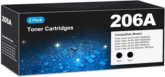 206A Toner cartridges Black for Color Laser Jet Pro MFP M283fdw M283cdw M255dw M255nw M283fdn M282nw