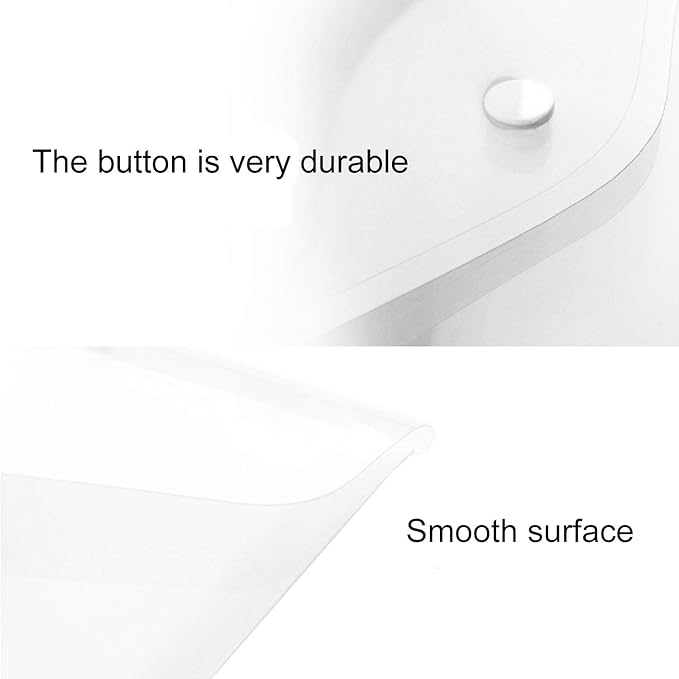 40pcs Plastic Envelopes with Button Snap Closure, Clear Poly Folders for Documents, Letter Size, A4 Size, for School and Office Supplies