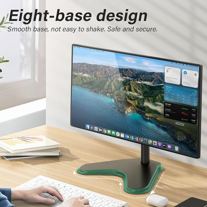 FURWOO Adjustable Tvstand Single Computer Monitor Riser for 13'' to 32'' Screen,75x75mm,100x100mm