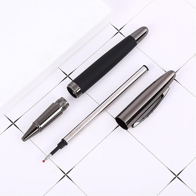 HeTaoCat Gel Rollerball Pen Refills, Roller Ball Fine Point 0.5mm, Black Ink Refill Pack of 5 - Replaceable Ballpoint Pen Refills Medium Point (Blue)