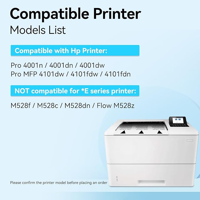 148A Toner Cartridge Black with Chip Compatible Replacement for HP 148A Toner Cartridge W1480A 148X W1480X for PLaserjet Pro MFP 4101fdw 4101fdn 4001dw 4001dn 4001n Printer, 2 Pack