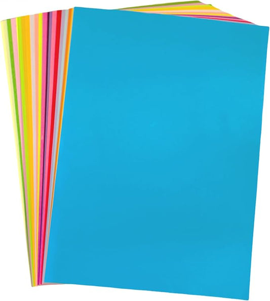 200 Sheets 20 Colors Colored Paper A4 Printer Paper Copy Stationery Multipurpose Colored Card Stock Printer Origami for Christmas DIY Kids Art Craft