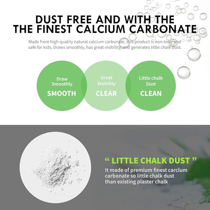 Hagoromo Fulltouch Colored Chalk Non-Toxic - 1 Box, Dustless Fulltouch and Luminous Color Set Washable Chalks for Kids, Sidewalks, Chalkboards, Blackboards [20 Pcs/16 Color Mix]