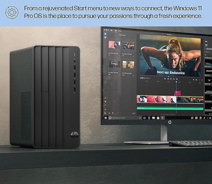 HP 290 G9 Desktop Computer, 13th Gen Intel Core i3-13100 Processor (Up to 4.50GHz)- 64GB RAM - 2TB PCIe SSD, 2TB HDD - HDMI, VGA, Wire Keyboard & Mouse, Wi-Fi, Windows 11 Pro