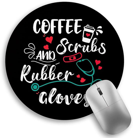 Funny Round Mouse Pad, Small Mousepad with Non-Slip Rubber Base, Stitched Edge Mouse Pads Mat for Desk Wireless Computer Mouse Office Laptop Home Gaming Men Women, 8.6 x 8.6 Inch