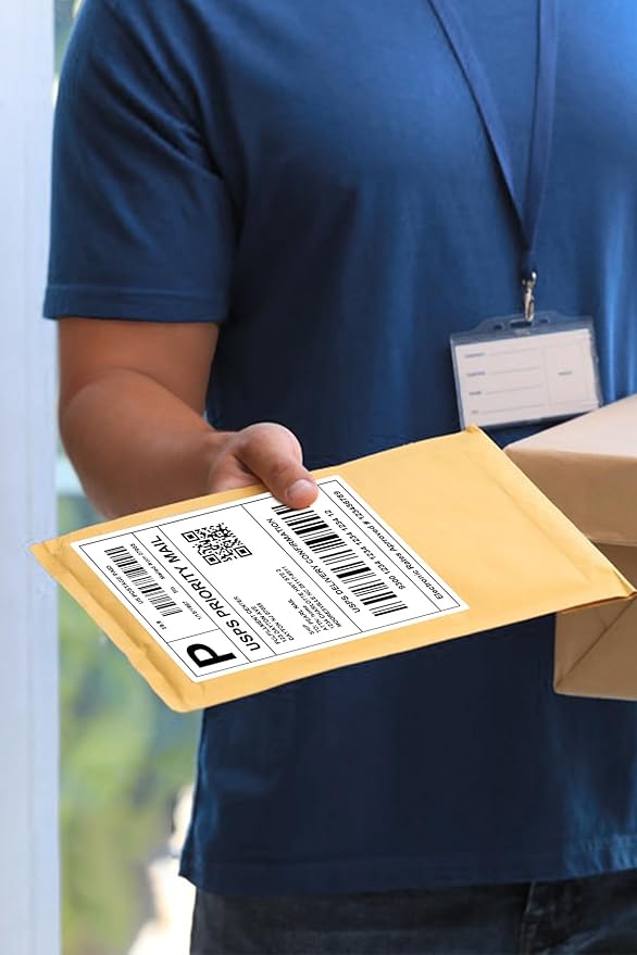 4x6 Thermal Labels - Waterproof Shipping Stickers for Thermal Printers, All-Purpose Label Stickers, White, 1000/Pack (4-Pack)