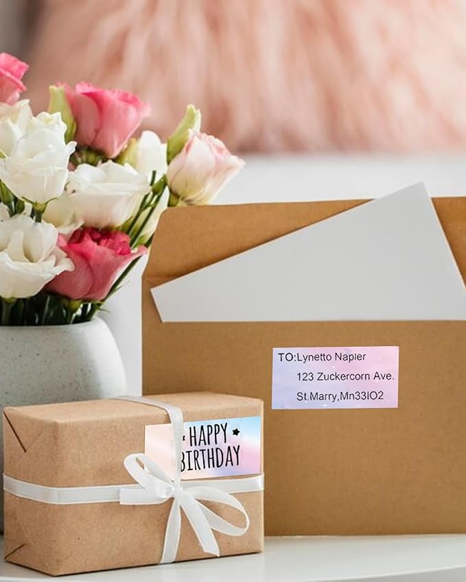 2.25 x 1.25 Thermal Labels - Self-Adhesive Address Shipping Barcode Stickers, Compatible with Rollo & Zebra & MUNBYN, 800 Labels for Printer, Color