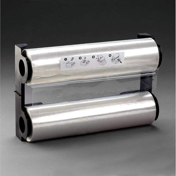 3M Dual Laminate Refill, 12 Inches x 100 Feet Roll, Heat-Free Laminating (DL1001) Clear