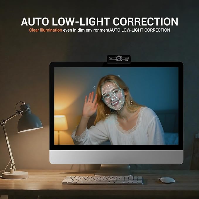 2K Webcam,Webcams for PC, AutofocusNoise Cancellation,Plug & Play USB Web cam for Laptop, Desktop, PC, Mac, Zoom, Skype, Streaming