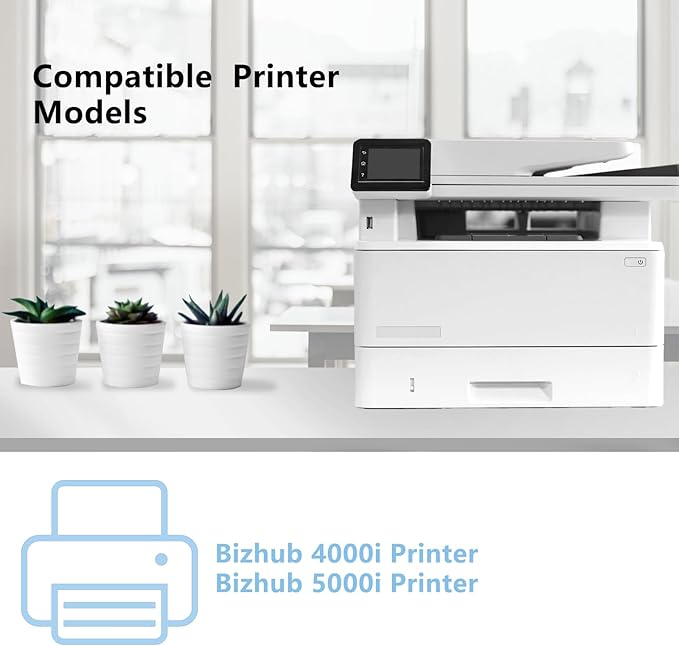 High Yield TNP75 TNP76 TNP-75 TNP-76 Black Toner Cartridge Compatible with Konica Minolta Toner Cartridge for Konica Bizhub 4000i 5000i Printer (ACF0032 AFC0033)