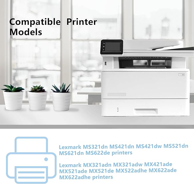 High Yield 56F1H00 Black Toner Cartridge Compatible with Lexmark 56F1H00 Toner Cartridge for MS321 MS421 MS521 MS621 MS622 MX521 MX522 MX622 MX321 MX421 Laser Printer(15,000 Pages)
