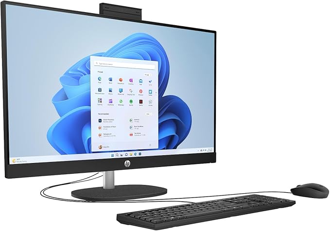 HP 27" FHD Touchscreen Business All-in-One Desktop Computer, Intel 12-Core Ultra 7 155U (Beats i7-1355U), 64 GB DDR5 RAM, 4 TB SSD, Intel Iris Xe Graphics, Wired KB & Mouse, Wi-Fi 6, Windows 11 Pro