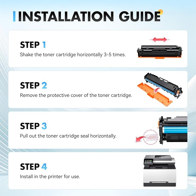 218A Toner Cartridge 4-Pack High Yield with Chip Replacement for HP 218A 218X Toner Cartridge Compatible with HP Color Laserjet Pro MFP 3301cdw 3301fdw 3301sdw Pro 3201dw Printer W2180A Ink (B/C/Y/M)