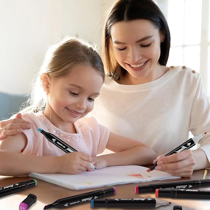 204 Alcohol Markers Set, Dual Tips Blender Art Markers for Drawing, Permanent Sketch Marker for Kids adult coloring, Alcohol Based, Adults Coloring and Artist Illustration.