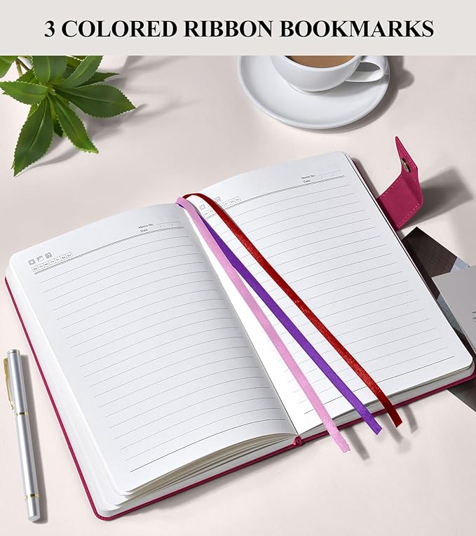 365 Page Thick Lined Journal Notebook for Men Women, B5 Large Leather Journals for Writing, Hardcover Notebooks for Work, School, Note Taking, Business, Travel Diary, College Ruled 7.6" x 10"