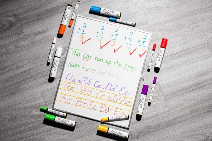 Glass Pen Window Marker: Liquid Chalk Pens for Glass, Whiteboard Markers with Washable Paint - Graduation, Car Windows, Mirror Pen, Storefront, Wedding, Parade, Party & Holiday (Black, Fine Tip)