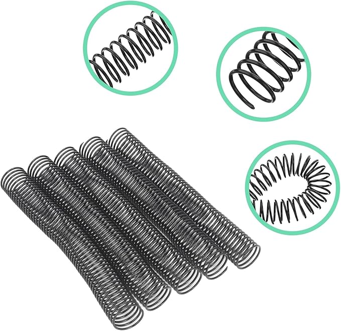 38mm Plastic Spiral Binding Coil, 4:1 Pitch, 310 Sheets Capacity, 360° Rotation, 18 Pcs Set, Suitable for Letter Sized Paper with Versatile Application, for Office Documents,