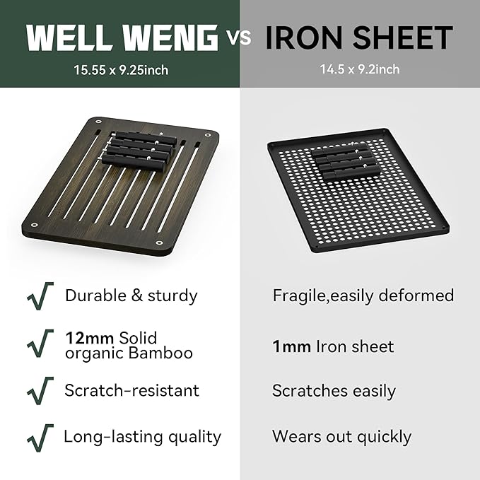 2 Pack Bamboo Monitor Stand Riser, 4 Adjustable Height, Laptop Stand with Airflow Vents, Desk Organizer for Computer, PC, Printer (Wenge)