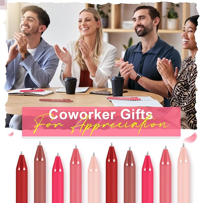 30pcs Thank You Pens Bulk Cute Multicolor Ballpoint Pen for Men Women Server Accessories Employee Holiday Appreciation Gifts for Teacher Office Back to School Party Favor (Valentine Color)