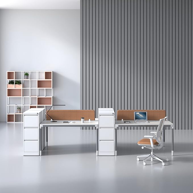 3 Drawer File Cabinet with Lock, Vertical Filing Cabinets for Home Office, Locking File Cabinet Hanging Files for A4/ Legal/Letter, Require Assembly, White