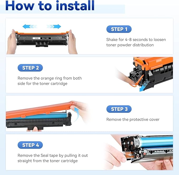 4-Pack 218A Toner Cartridges Set (with Chip) Replacement for HP 218A 218X W2180A Toner Compatible with Color Laserjet Pro MFP 3301fdw 3301cdw 3301sdw Pro 3201dw Printer High Yield Ink (BK/C/Y/M)