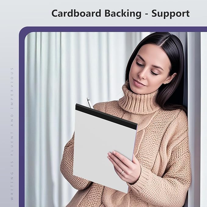 4 Pack Legal Pads 8.5 x 11 College Ruled Colored Note Pads 8.5" x 11" Lined Paper Chipboard-Backed Notepad with Micro-Perforated Notebook Paper for Office & School Supplies 50 Sheets/Pad