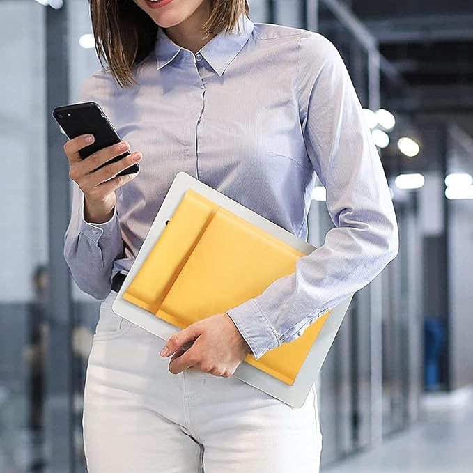 Fuxury Kraft Bubble Mailer 6x10 Inch 600 Pack，Strong Adhesion Padded Envelopes Bulk,Self Seal Bubble Envelopes, Waterproof Cushioned Padded Mailers Packaging for Small Business,#0 Mailers Yellow