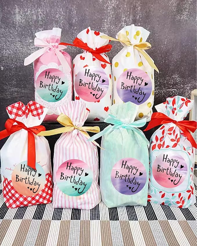 2 inch Round Thermal Labels - Direct Thermal Stickers, 500 Labels for Printer, 4 Colors