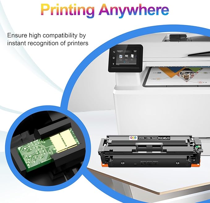 410A Black Toner Cartridges Compatible with HP 410A CF410A Toner Cartridge for M477fnw M477fdw M477fdn M452dn M452nw M452dw Printer(2 Pack, Black)