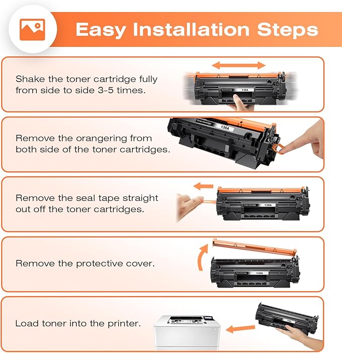 138A Toner Cartridge [with Chip] Replacement for HP 138a Black Laserjet Toner Cartridge 1380A 138A Black Toner Work with HP Pro 3001dw Pro 3001fdw MFP 3101fdw Printers