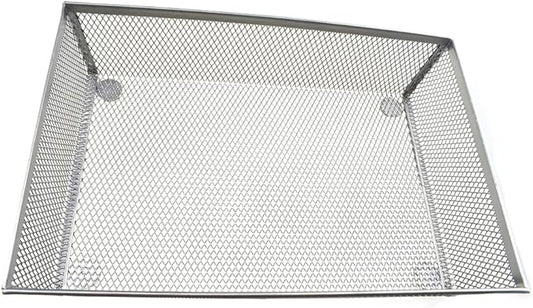 HAHIYO Stackable Mesh Tray Cup 9 x 6 x 2 inches Sturdy Container for Desk Drawer Organizer Collection for Home Office School kitchen Soft Foam Feet No Sharp Edges 1 Pack Silver