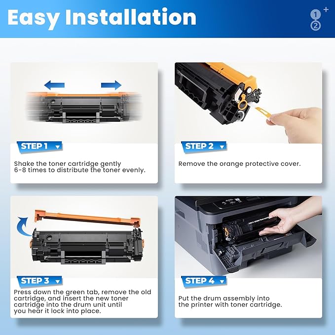 148A Toner Cartridge 2 Pack Laser Jet Pro 4001n 4101fdw 4001dn Compatible for HP 148A 148X W1480A W1480X Toner Cartridges Black for HP148A for HP Laser Jet Pro 4001n 4001dn 4001dw MFP 4101fdw 4101fdn