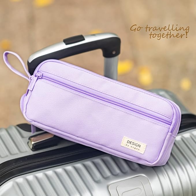 HVOMO Large Pencil Case High Capacity Holder Box Storage bag Desk Organizer Marker Pouch Pen For Middle School Office College Adult Girl and Boy(Purple)