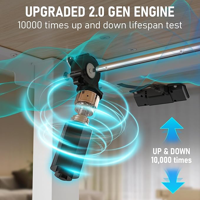 35 * 20 Electric Standing Desk, Adjustable Height Sit Stand Up Desk, Motorized Home Office Computer Gaming Workstation Desk