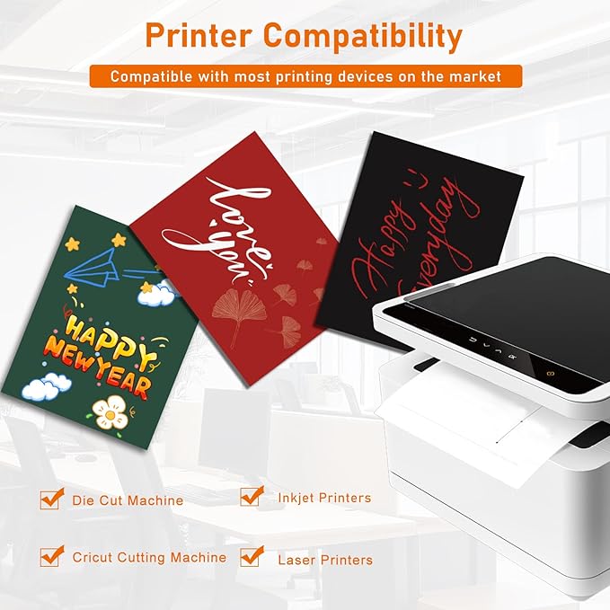 28 Sheets Black Cardstock 8.5 x 11 for Halloween, 92lb Heavyweight Crafting Paper Card Stock for Wedding Invitatins, Crafting, Memus, DIY Making Cards, School Scrapbooking, Graduations