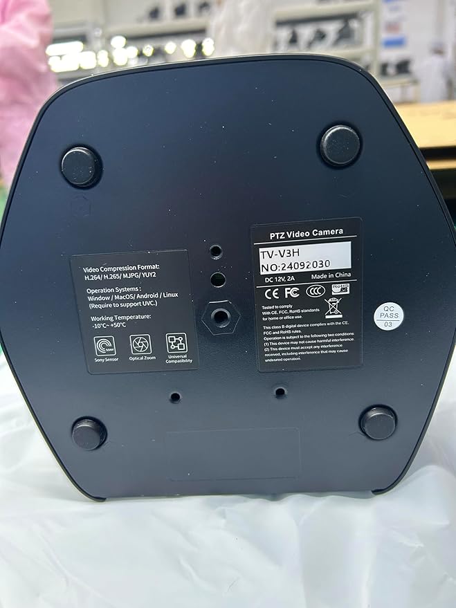 3X Optical Zoom PTZ Camera HDMI USB 3.0 1080P 60fps 114-Degree Wide-Angle for Video Conference Business Meeting Live Streaming Online Learn with Zoom YouTube Teams OBS and More